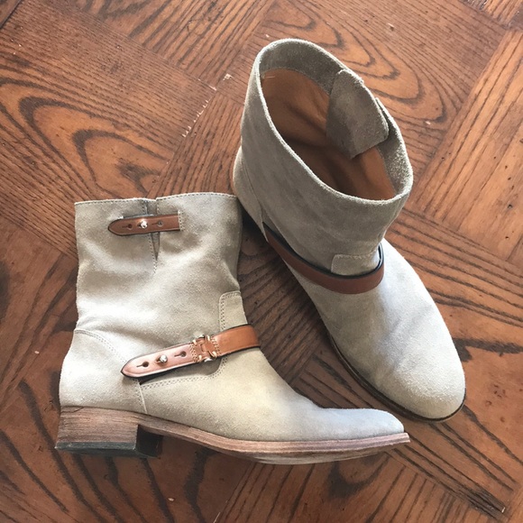 Coach Tan Suede Boots - Picture 1 of 4